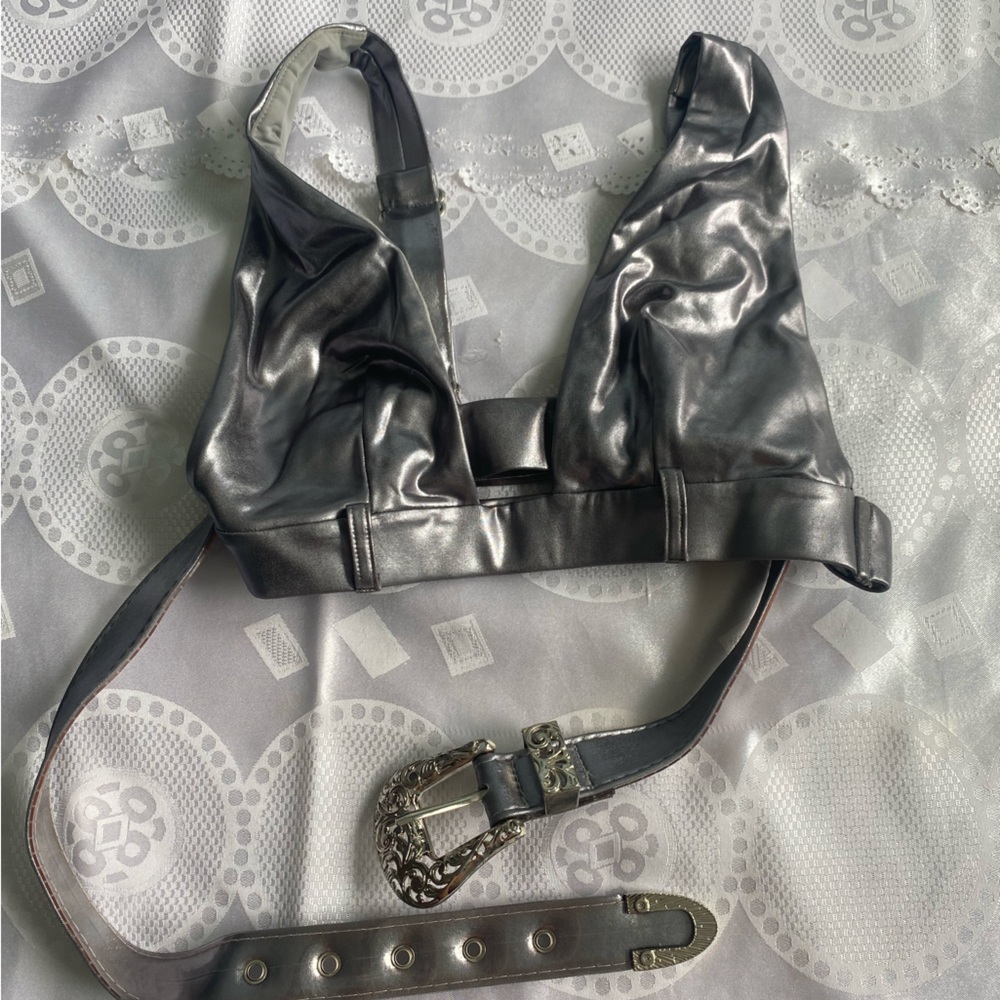 Oh Polly silver bikini top